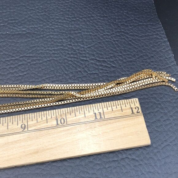 Long Tassel Necklace MCM Style Faux Pearl Pendant on 18 inch Gold Tone Neck Wire - Picture 10 of 10